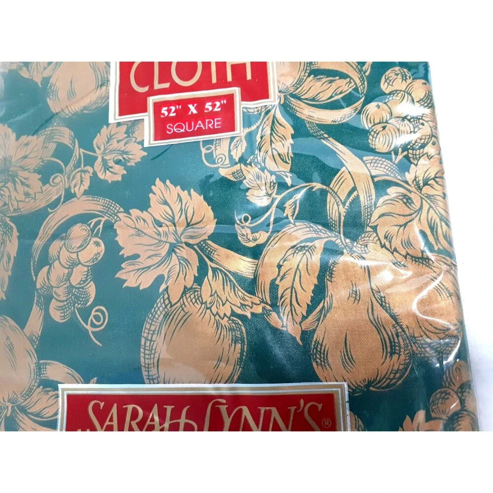 Sarah Lynn’s Vinyl Flannelback Square Tablecloth 52